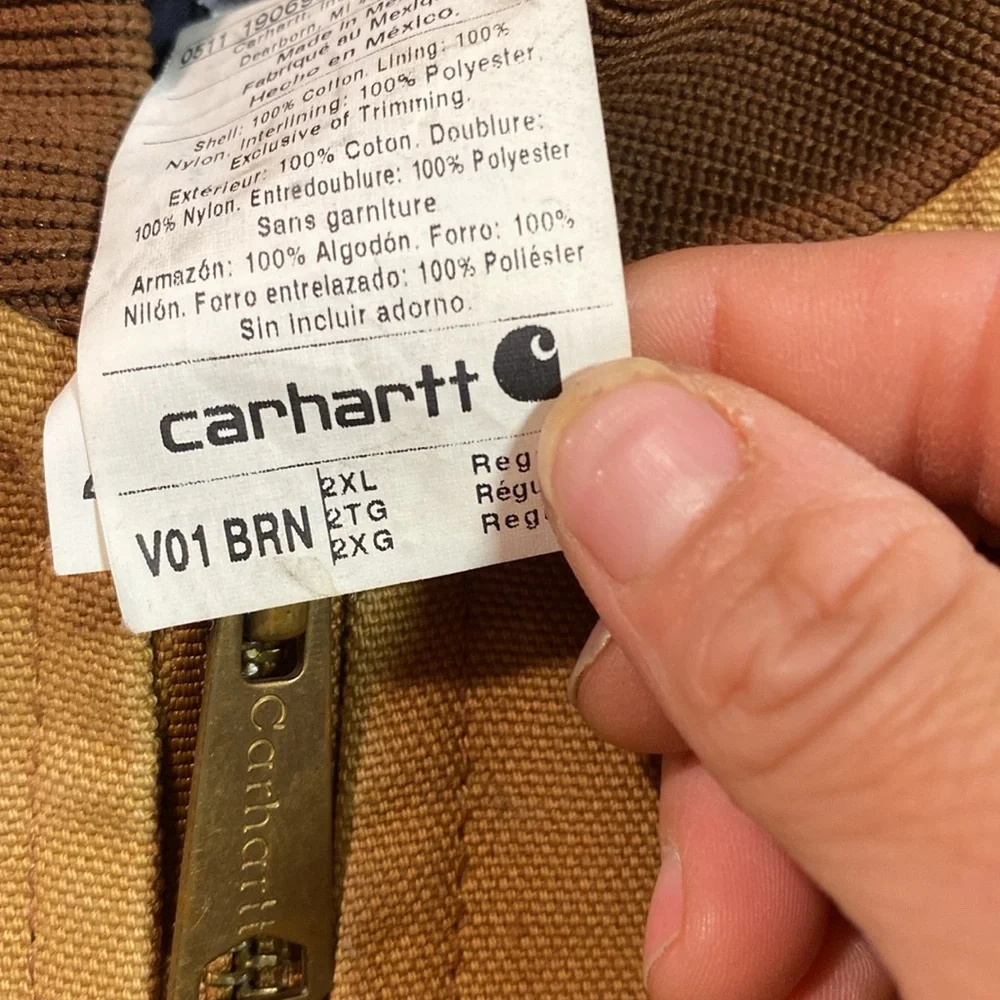 Carhartt Brown Work Vest Insulated Canvas RELAXED FIT FIRM DUCK RIB COLLAR Sz2xl - Picture 5 of 15